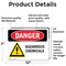Signmission Hazardous Chemicals Danger Sign, Vinyl Decal, 10in W x 7in L, 2PK OS-2PACK-DS-D-710-L-1308 - alternate 3